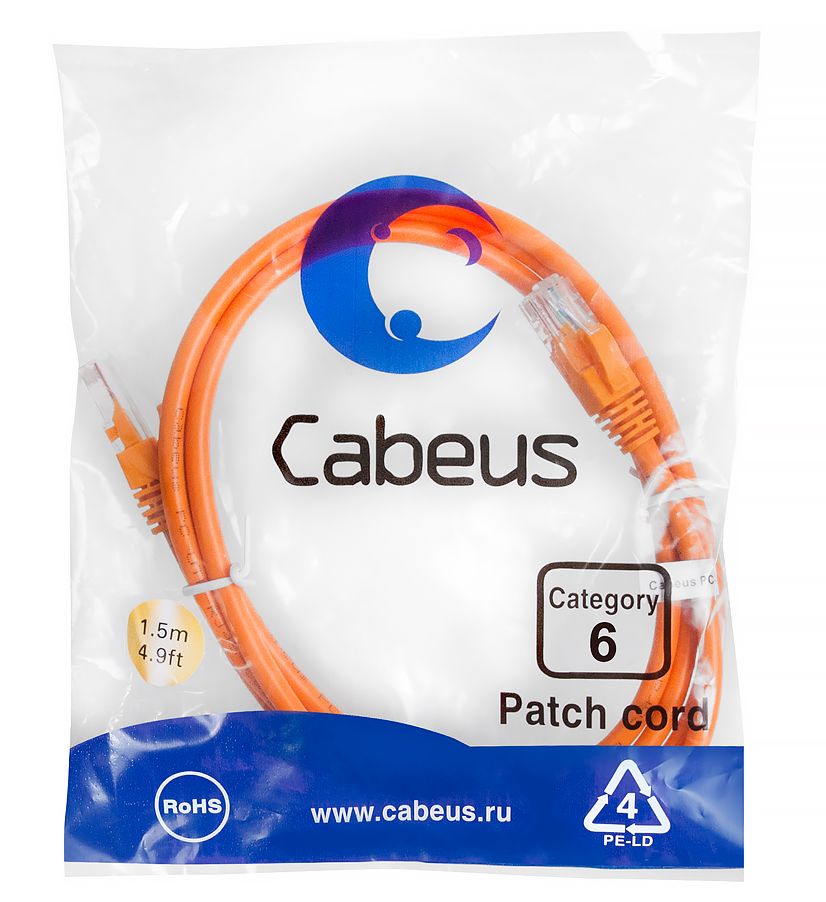 Патч-корд PC-UTP-RJ45-Cat.6-1.5m-OR 8699c