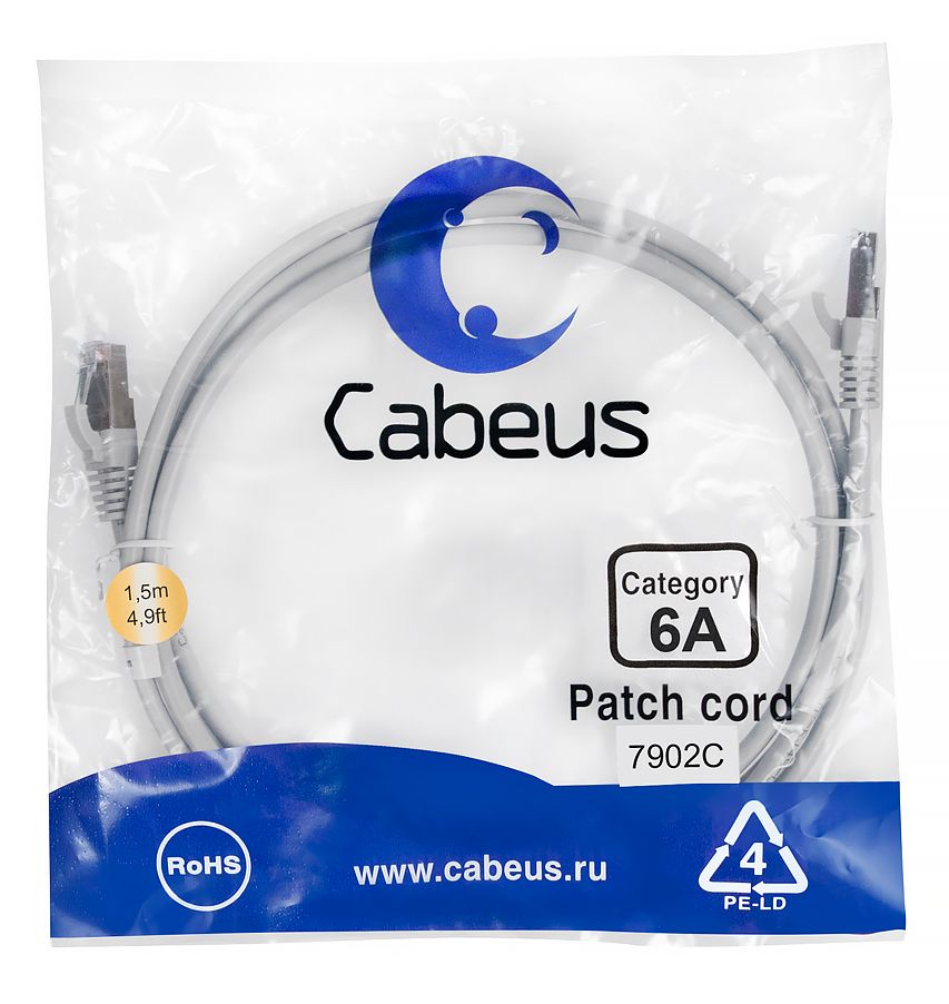Патч-корд PC-SSTP-RJ45-Cat.6a-1.5m-LSZH 7902c