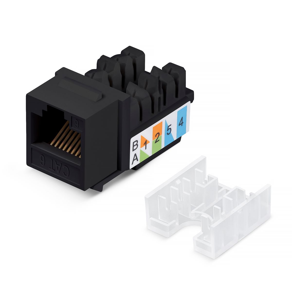 Модуль коммутационный KJ-RJ45-Cat.5e-90-SW-BK 10101c
