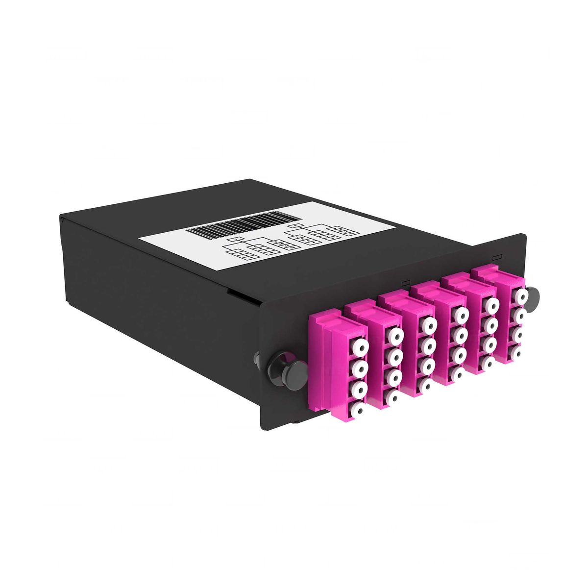 Кассета оптическая FO-OM4-2x12MPO(m)/U-24xLC/U-A-BK 11994c