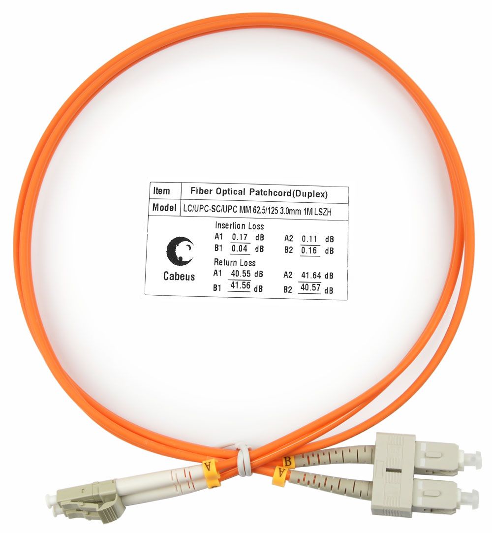 Патч-корд оптический FOP-62-LC-SC-1m 7608c