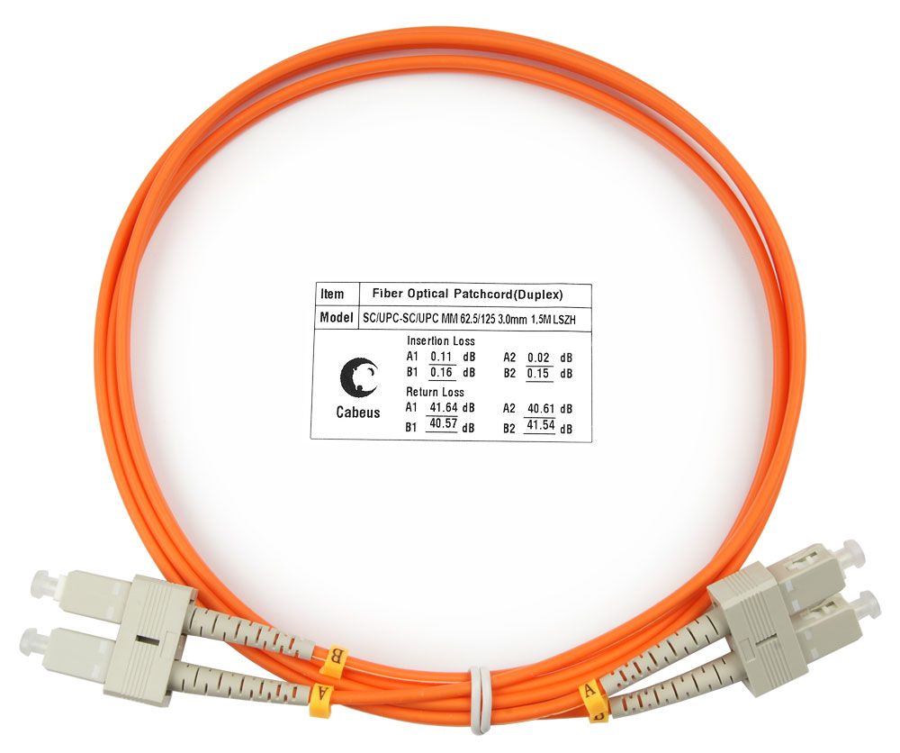 Патч-корд оптический FOP-62-SC-SC-1,5m 7622c