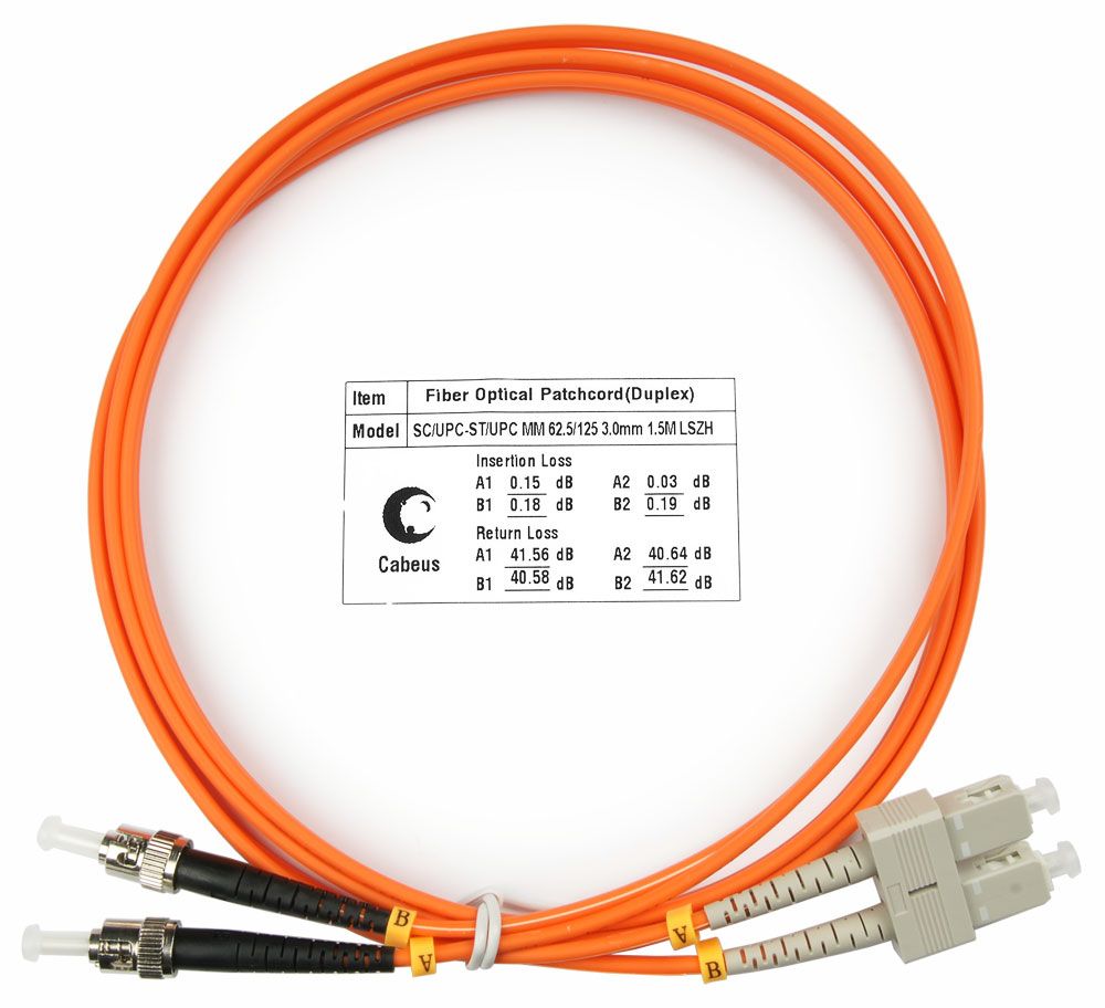 Патч-корд оптический FOP-62-SC-ST-1,5m 7626c