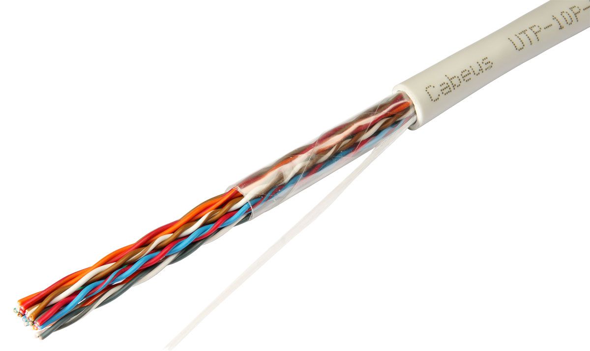 Кабель витая пара UTP-10P-Cat.5-IN 7278c