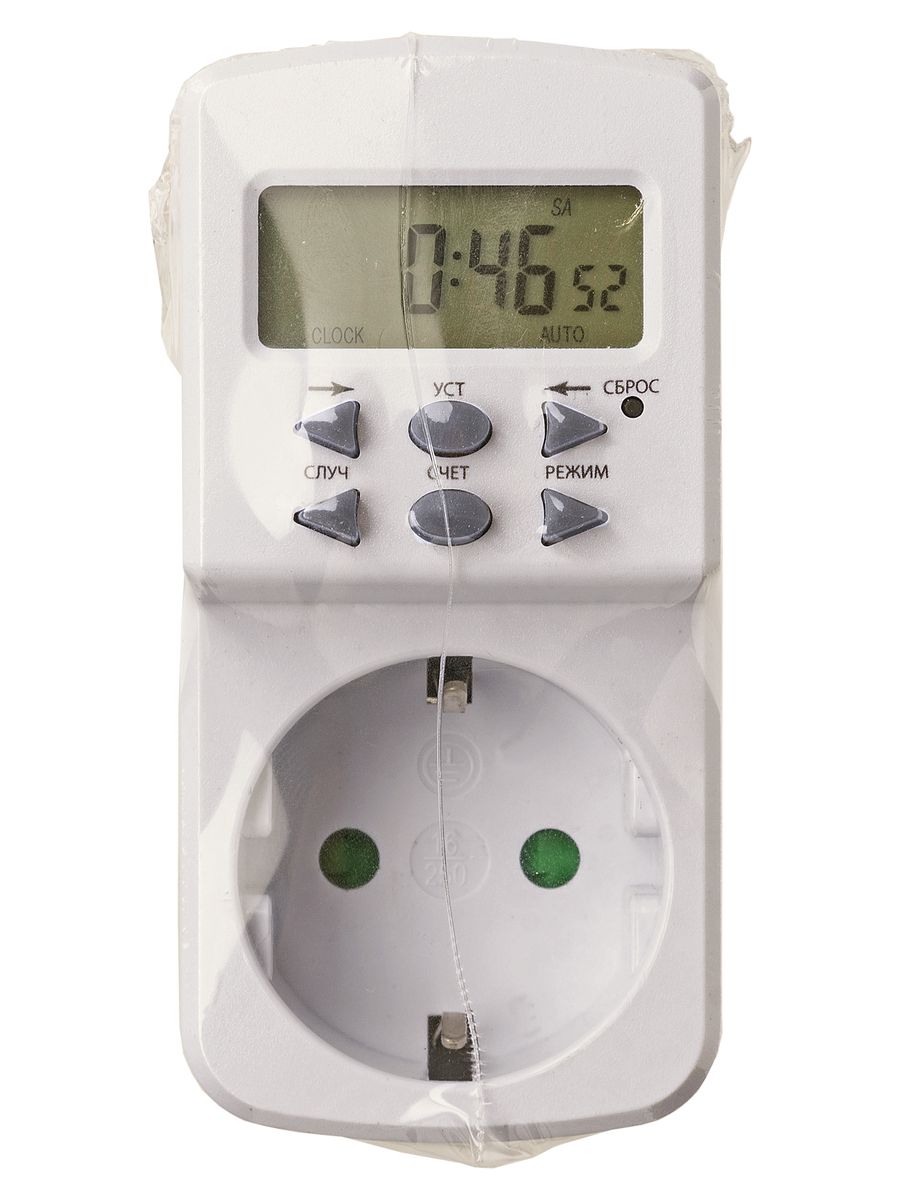 Розетка-таймер ТРЭ-Н-01-1мин/7дн-10on/off-8А SQ1506-0102