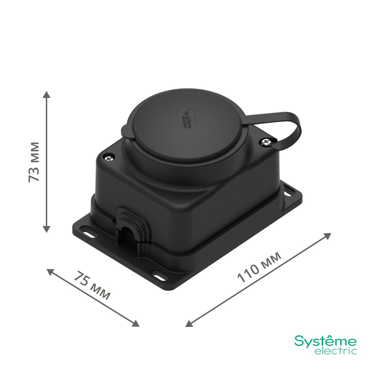 Розетка силовая  MST4003BK