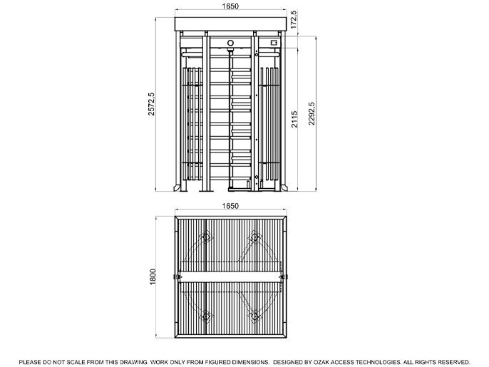 Турникет полноростовой GUARDIAN BTX 300 S ROOF 001PSGS3BROOF