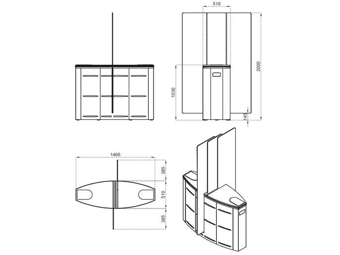Турникет скоростной SLIDING GATE SG90 001SG90TC