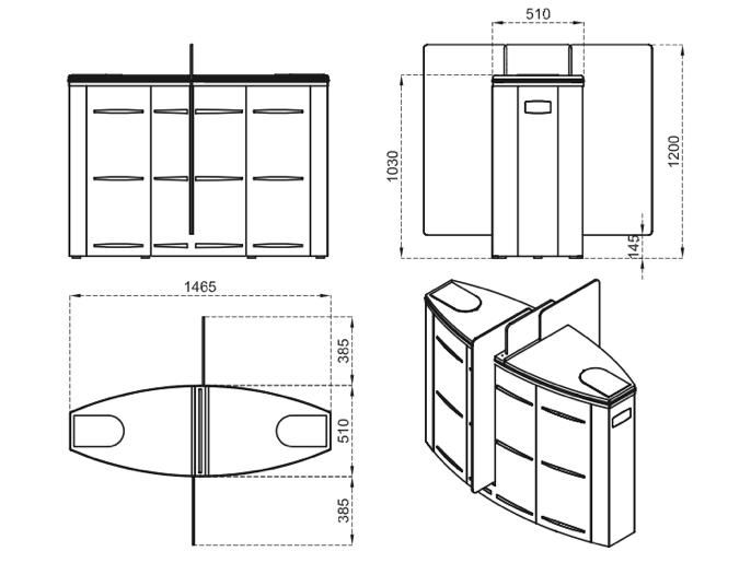 Модуль турникета SLIDING GATE SG90M 001SG90MC