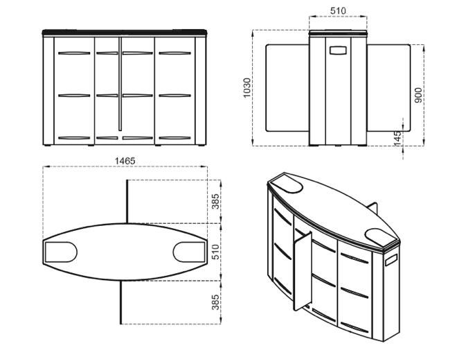Модуль турникета SLIDING GATE SG90S 001SG90SC