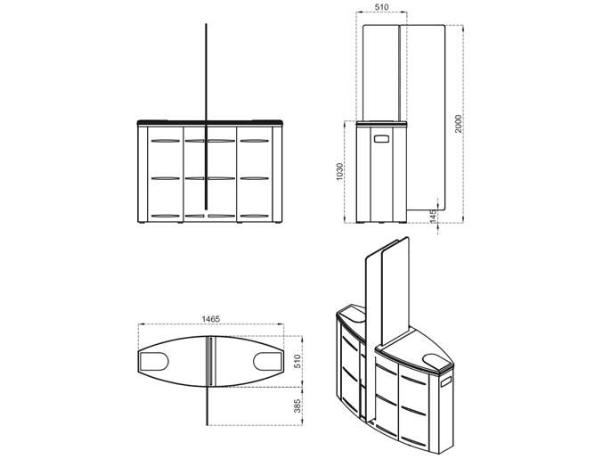 Турникет скоростной SLIDING GATE SG90 001SG90TS