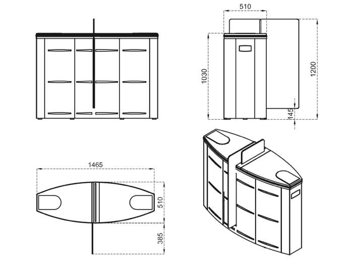 Модуль турникета SLIDING GATE SG90M 001SG90MS