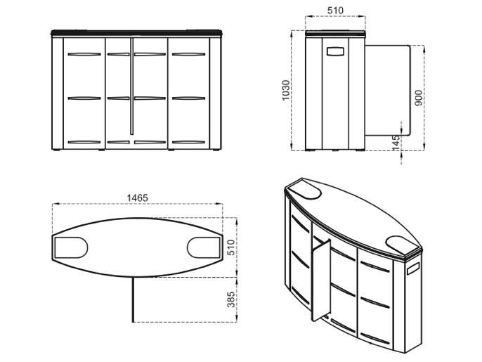 Модуль турникета SLIDING GATE SG90 001SG90SS