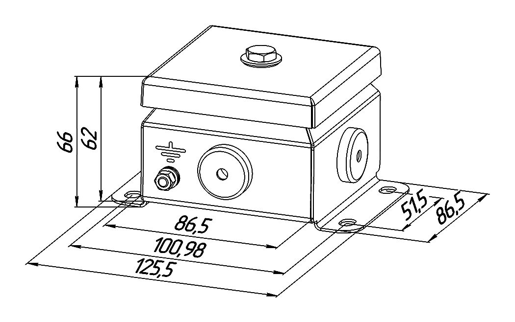 Коробка монтажная КМ-О (8к)-IP66 0808нерж 