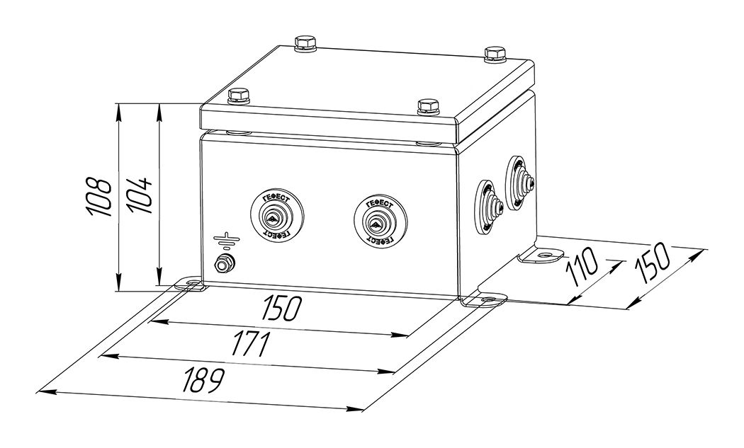 Коробка монтажная КМ-А-1515 IP55 