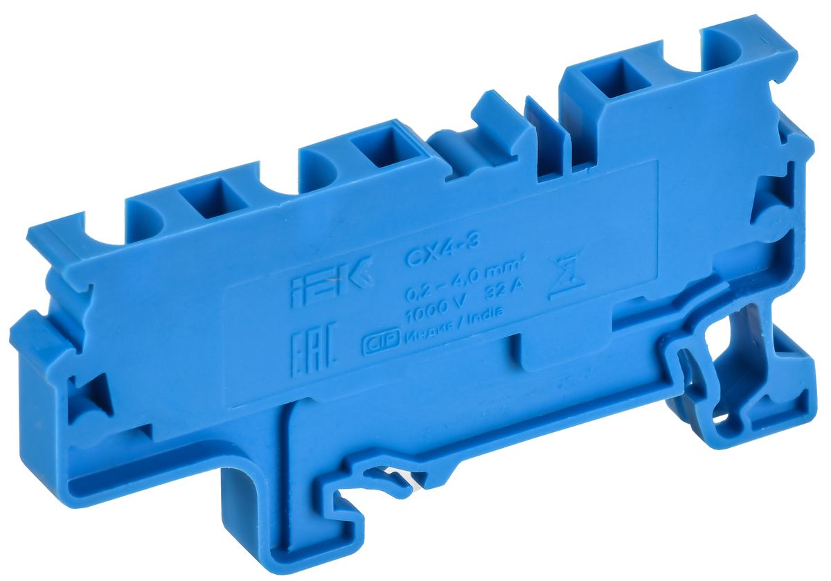Клемма пружинная CX4-3 BU AF-CT40-00-3-K07-004