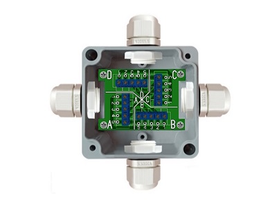 Коробка распределительная КРП 5 жил / DALI / DMX 5x4 (винтовые клеммы) 
