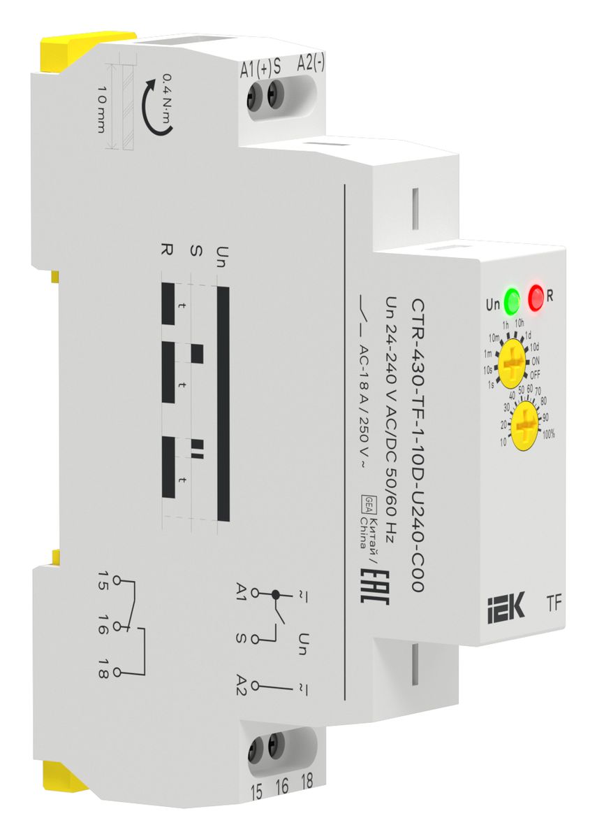Реле задержки  CTR-430-TF-1-10D-U240-C00