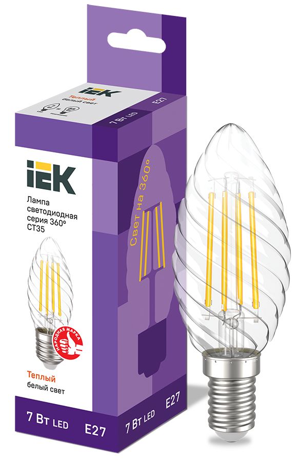 Лампа светодиодная  LLF-CT35-7-230-30-E27-CL