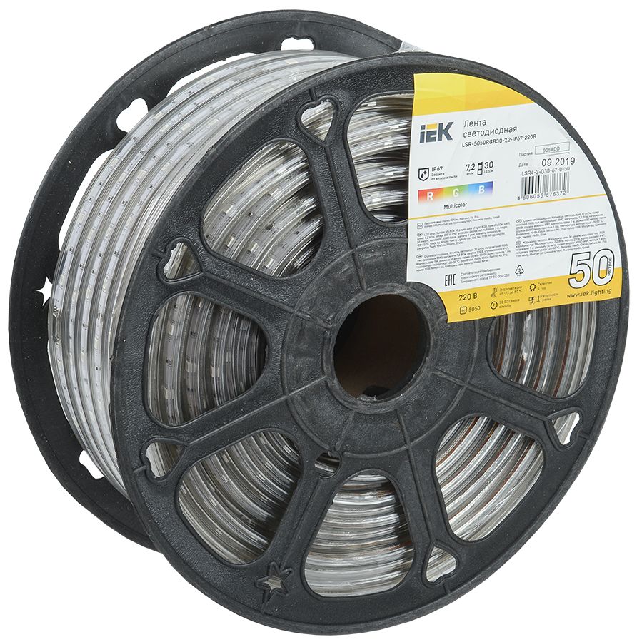 Лента светодиодная LSR-5050RGB30-7.2-IP67-220В LSR4-3-030-67-0-50