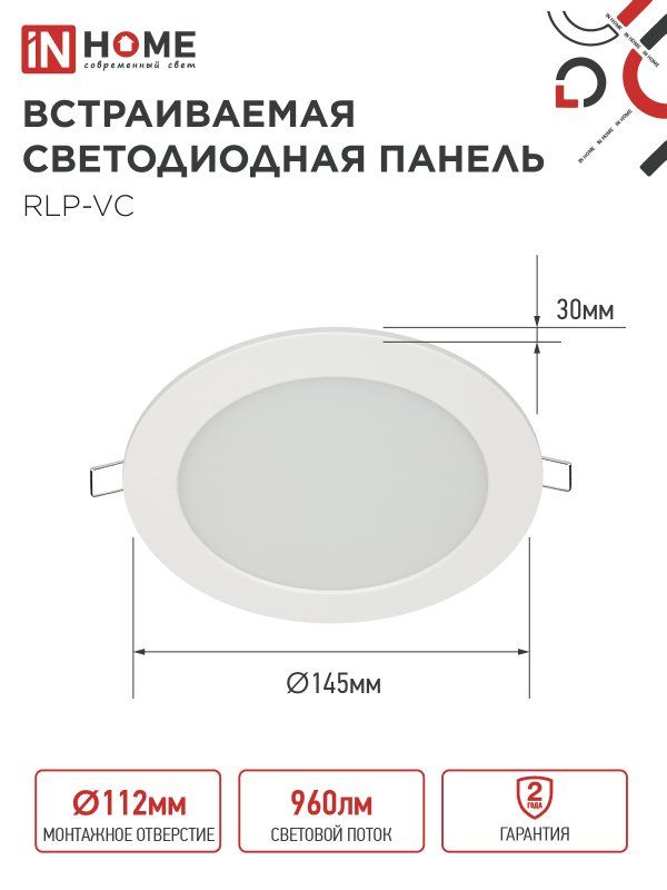 Панель светодиодная RLP-VC 4690612024530