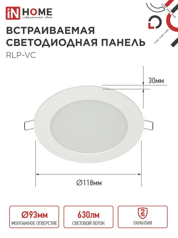 Панель светодиодная RLP-VC 4690612024523