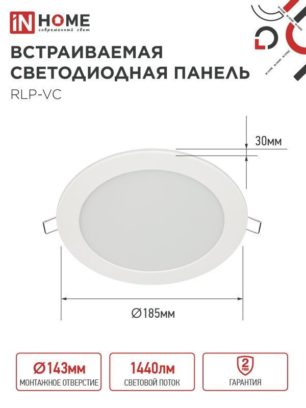 Панель светодиодная RLP-VC 4690612023373