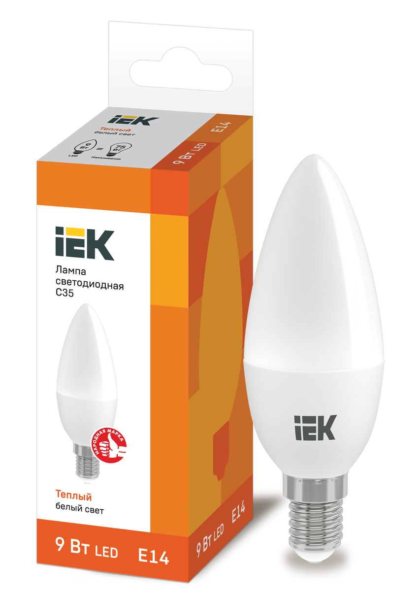 Лампа светодиодная  LLE-C35-9-230-30-E14