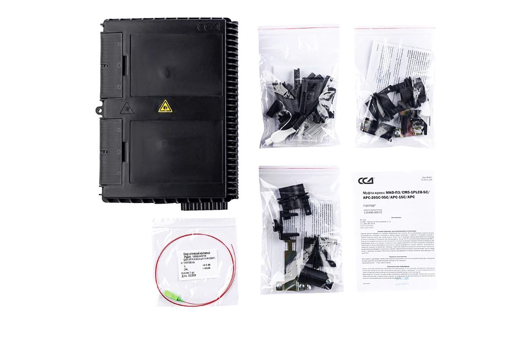 Муфта оптическая МКО-П3/СМ5 -1PLC8-SC/APC-20SC-9SC/APC -1SC/APC 130408-00072