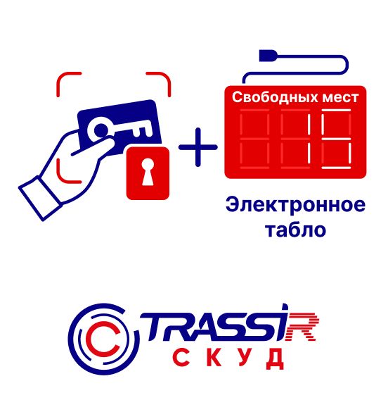 Модуль программного обеспечения TRASSIR СКУД + Электронное табло 