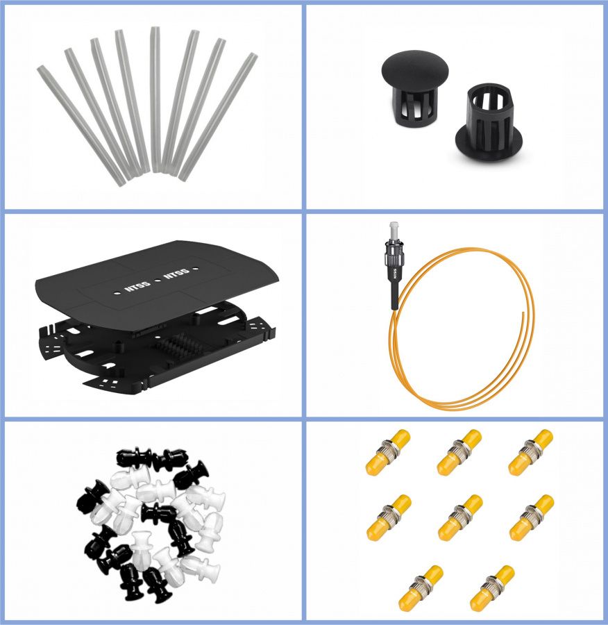 Кросс оптический  NTSS-RsFOB-1U-16-ST/U-9-SP1.5G2AY-BL