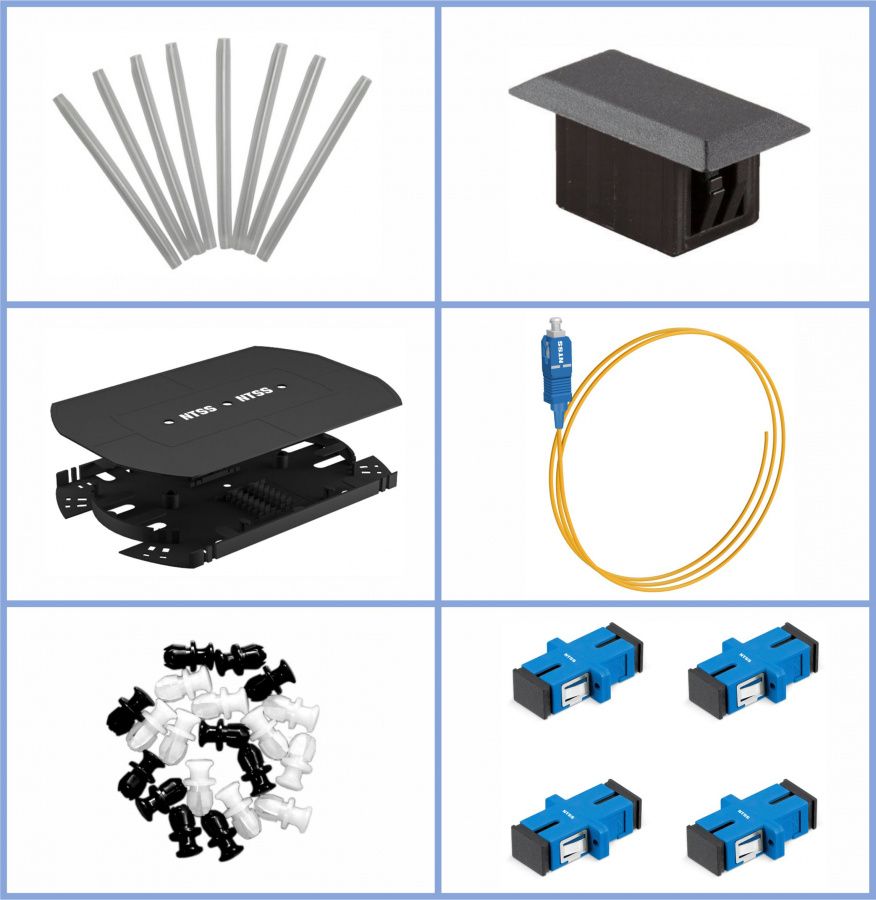 Кросс оптический  NTSS-RFOB-1U-4-SC/U-9-SP1.5G1AY-BL