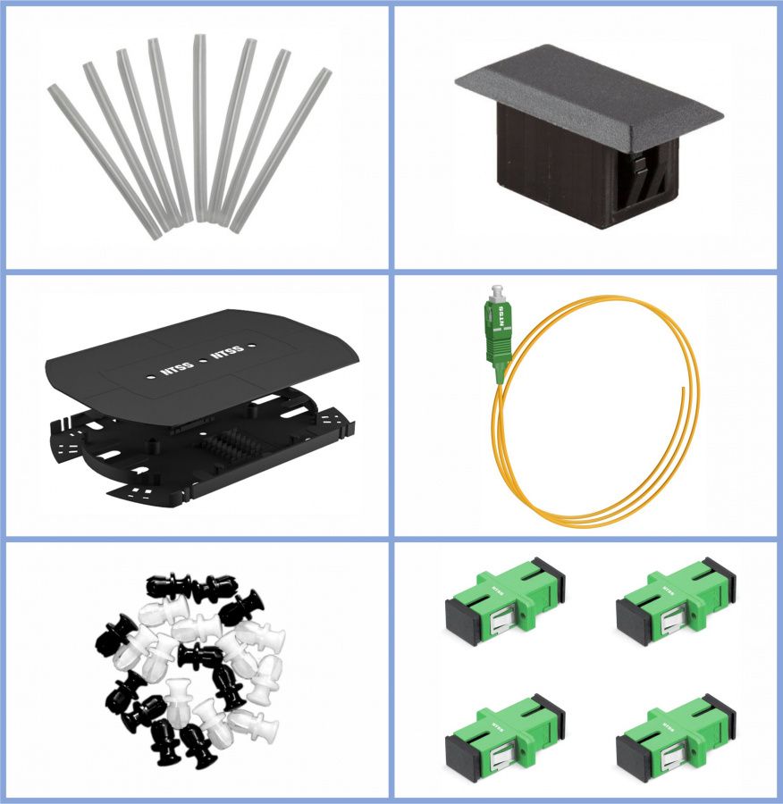 Кросс оптический  NTSS-RFOB-1U-8-SC/A-9-SP1.5G1AY-BL