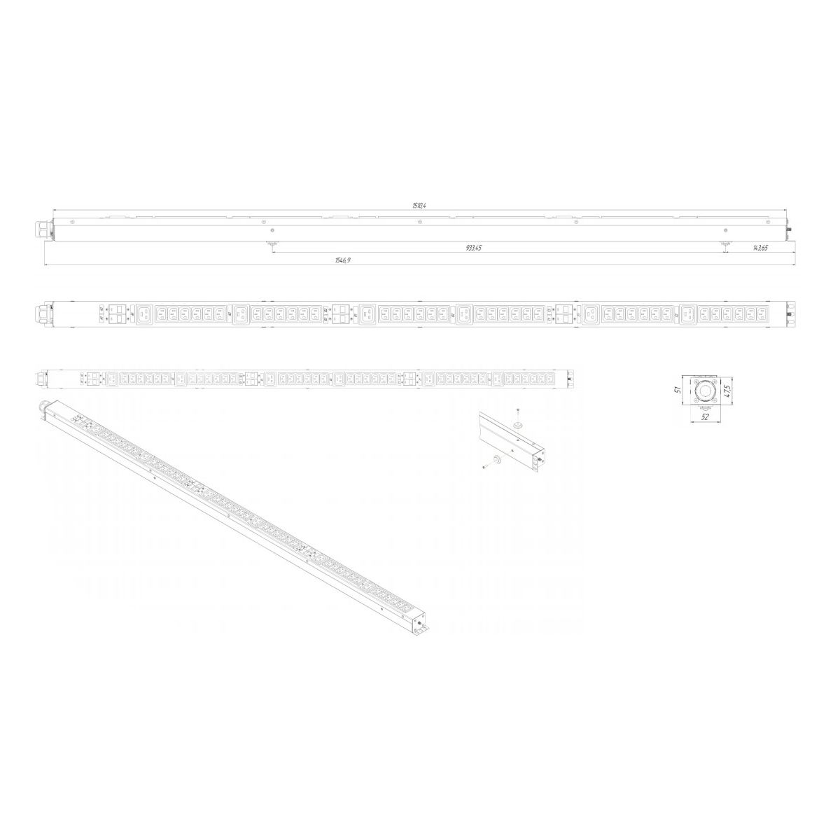 Блок распределения питания  NTSS-PDU-KB513606-3025