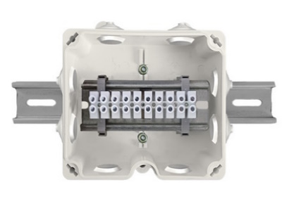 Коробка клеммная КСП-DIN-10 (120х103х50) АЯКС 