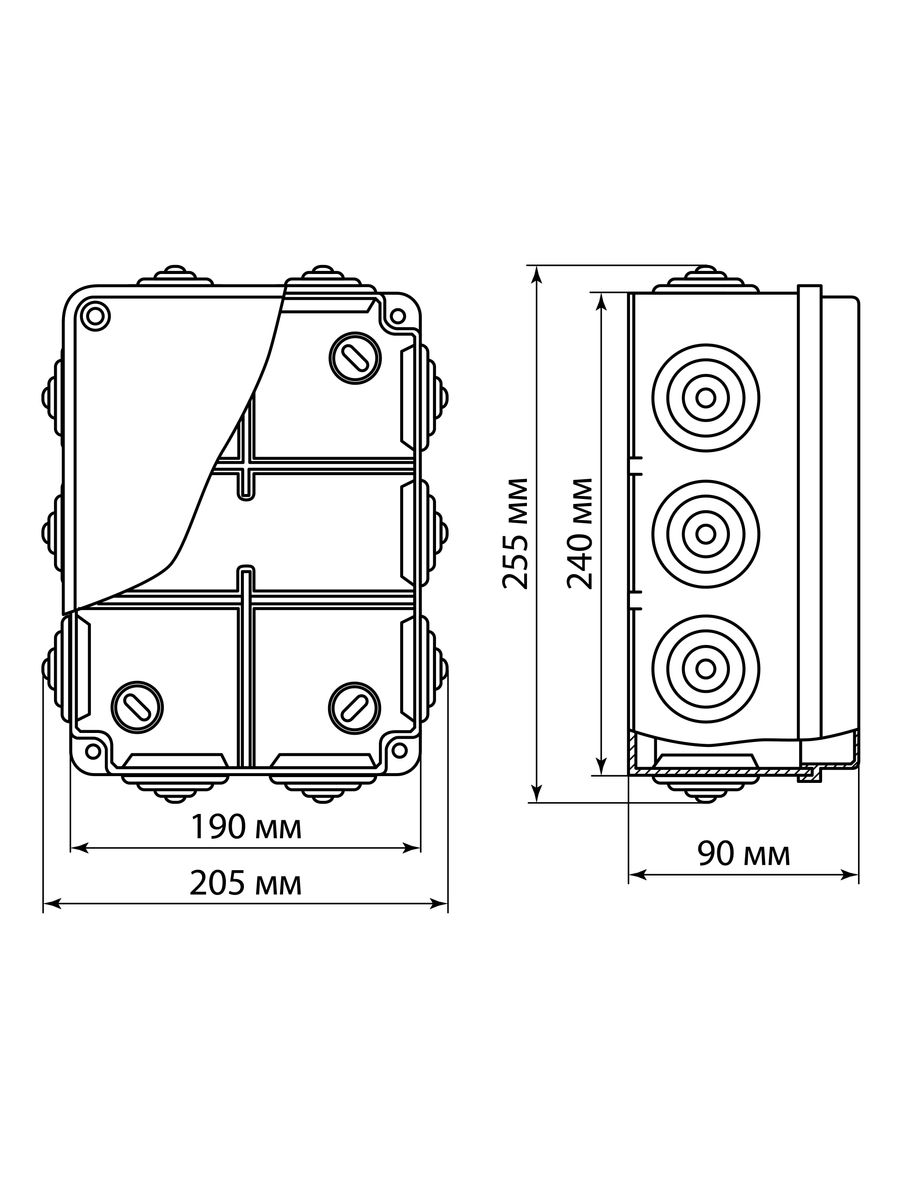 Коробка распаячная  SQ1401-1143