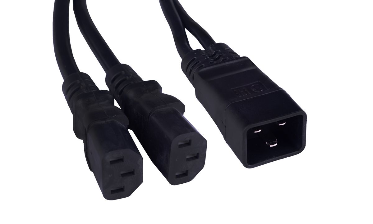 Кабель питания PC-IEC20-2xIEC13-1.5-0.3M 12360c