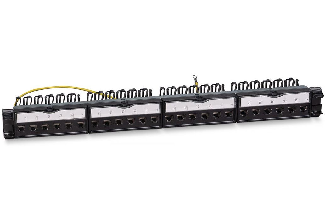 Патч-панель PL-24-KJ-RJ45-Cat.6a-SH-180T 11834c