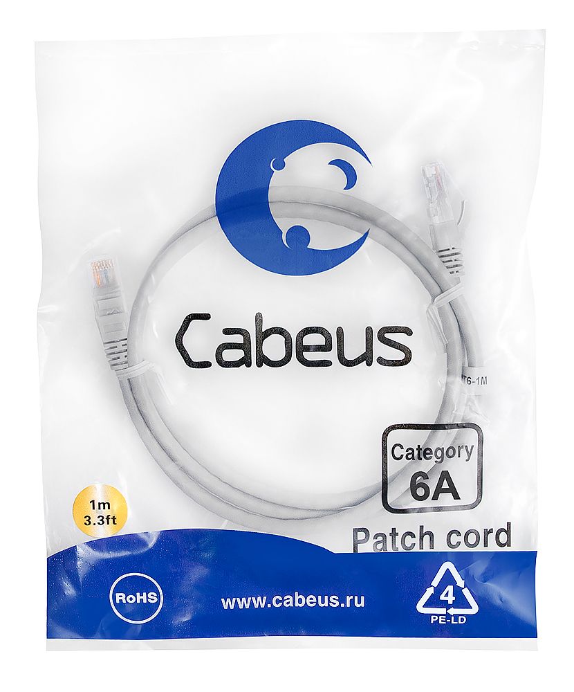 Патч-корд PC-UTP-RJ45-Cat.6a-1m-LSZH 7894c