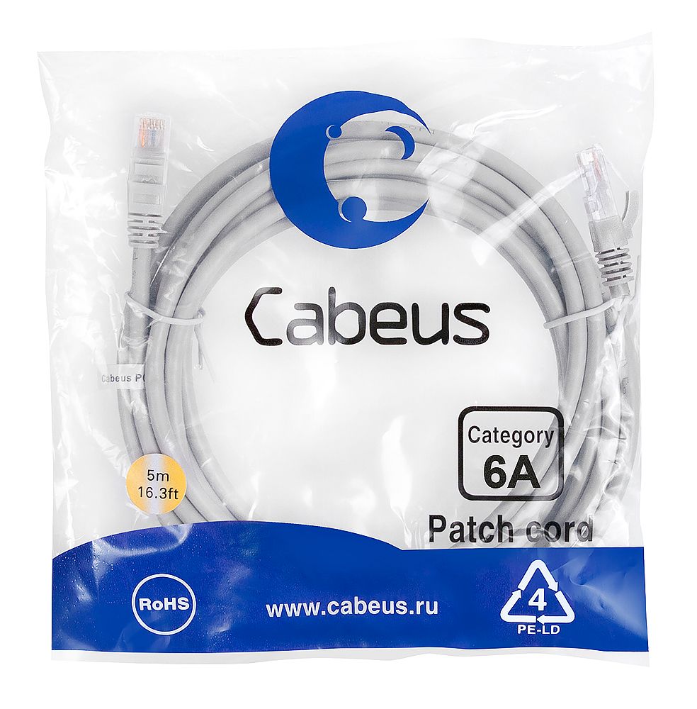 Патч-корд PC-UTP-RJ45-Cat.6a-5m-LSZH 7898c