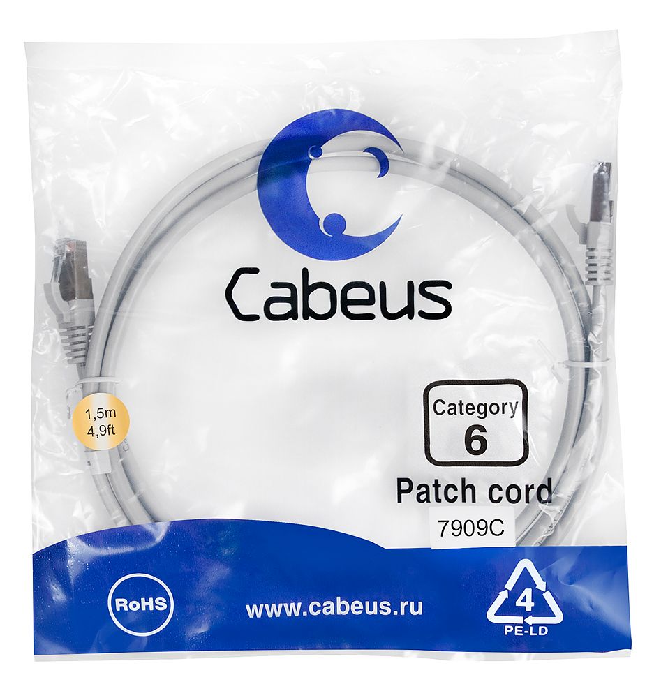 Патч-корд PC-FTP-RJ45-Cat.6-1.5m-LSZH 7909c