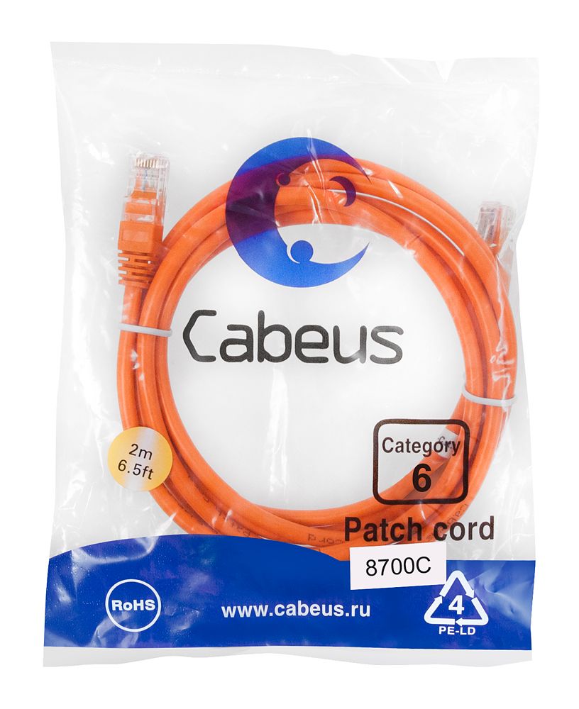 Патч-корд PC-UTP-RJ45-Cat.6-2m-OR 8700c