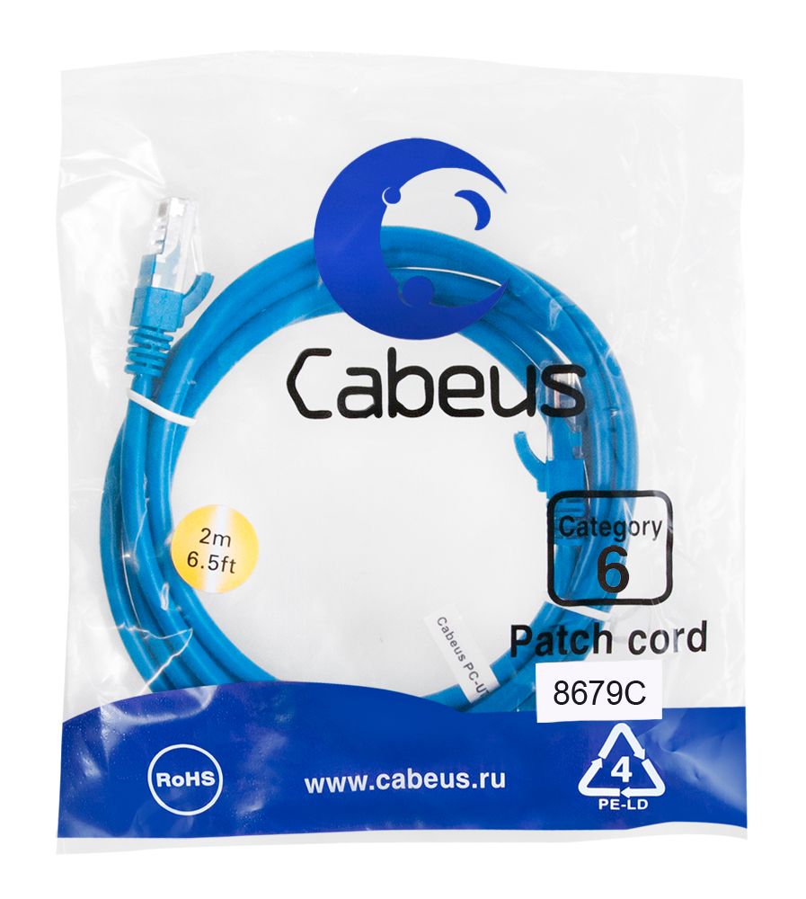 Патч-корд PC-UTP-RJ45-Cat.6-2m-BL 8679c