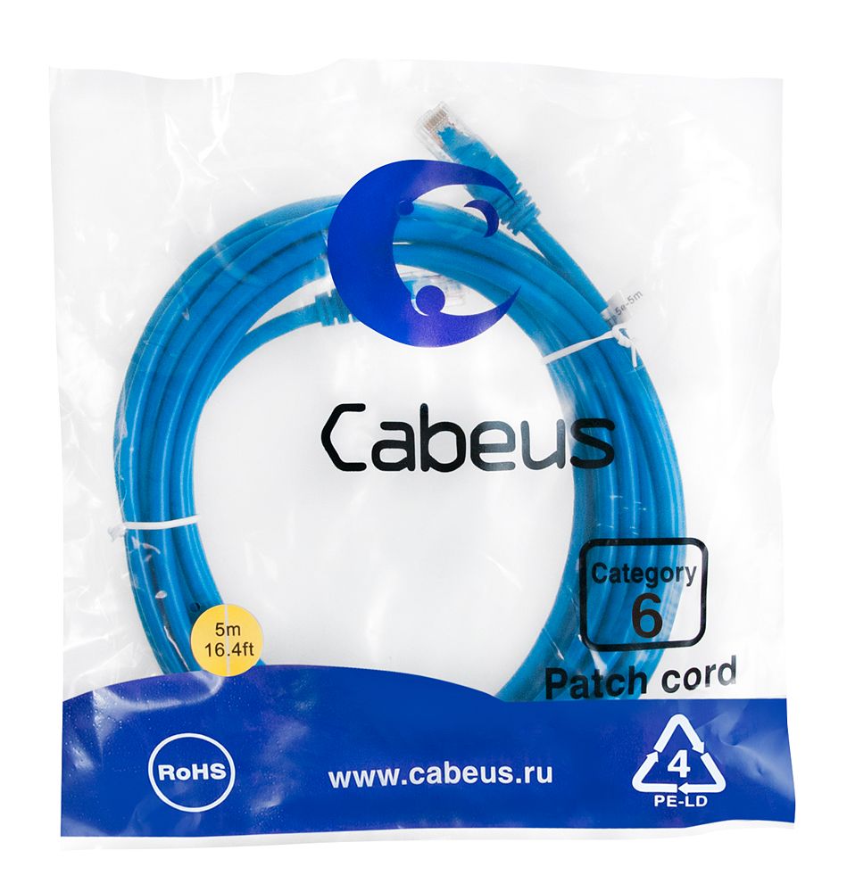 Патч-корд PC-UTP-RJ45-Cat.6-5m-BL 8681c