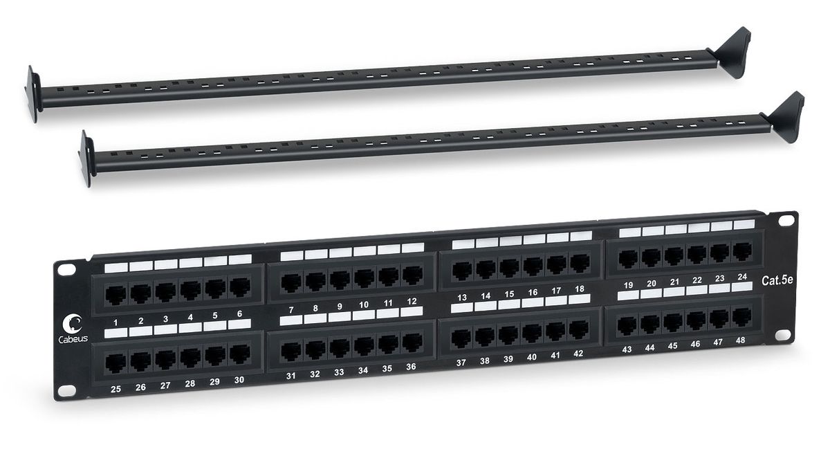 Патч-панель PL-48-Cat.5e-Dual 7001c
