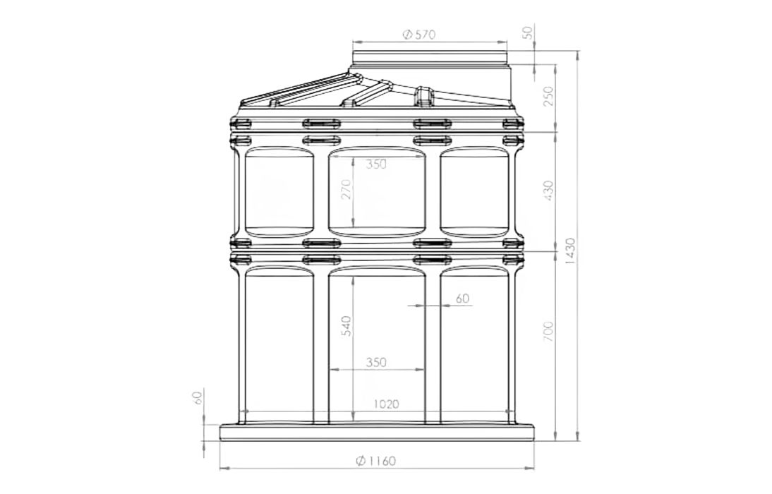 Колодец кабельный ККТ-3.1-ССД 110104-00098