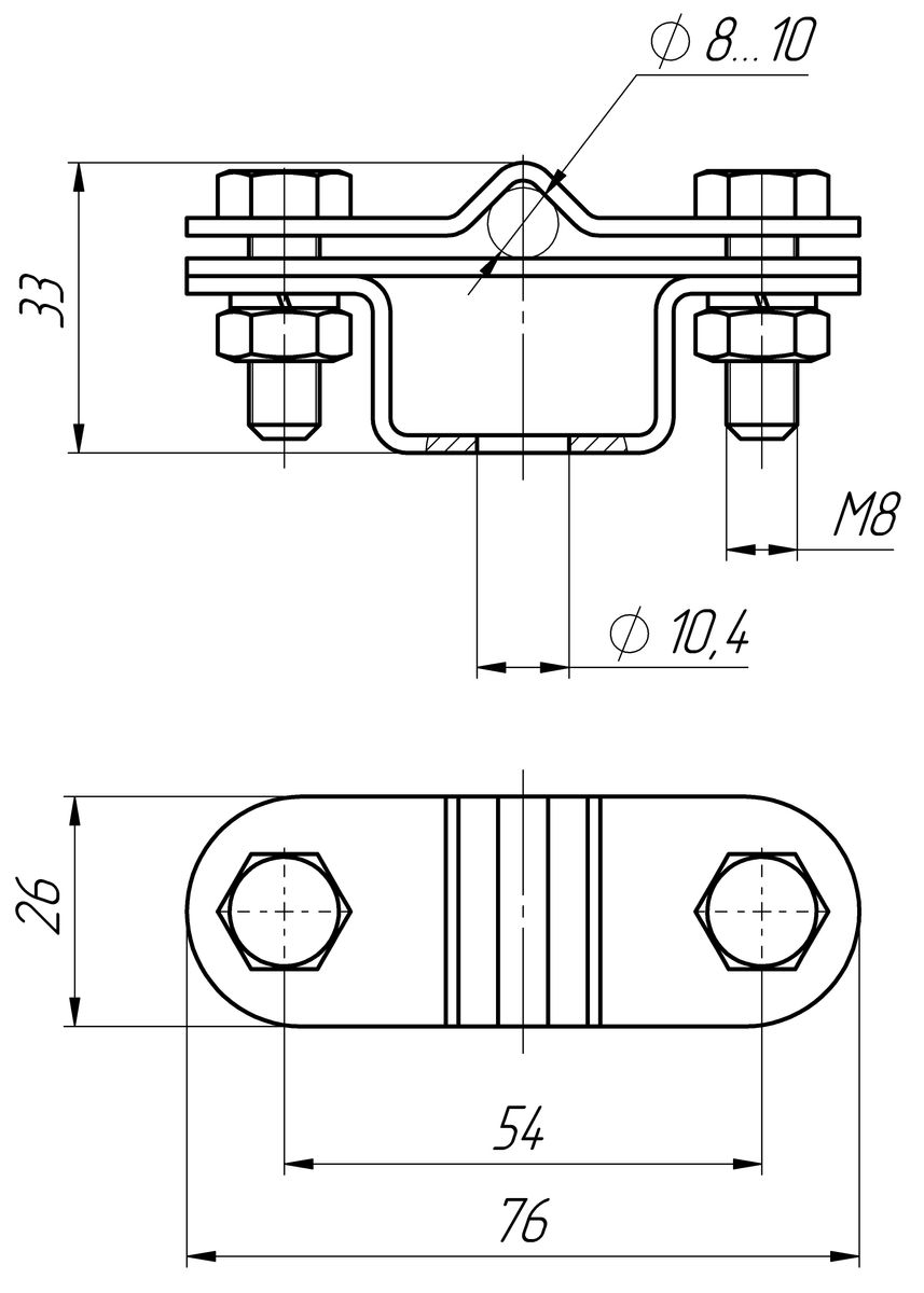 Держатель молниезащиты К2М-213C-8П30 М213015