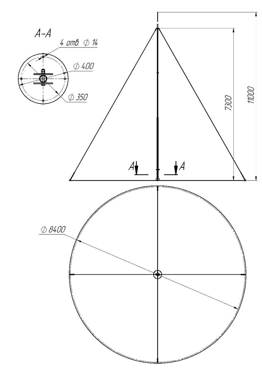 Молниеприемник К2М-211Н-110 М211011