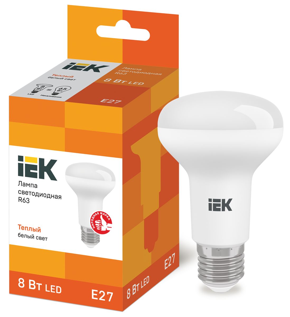 Лампа светодиодная  LLE-R63-8-230-30-E27