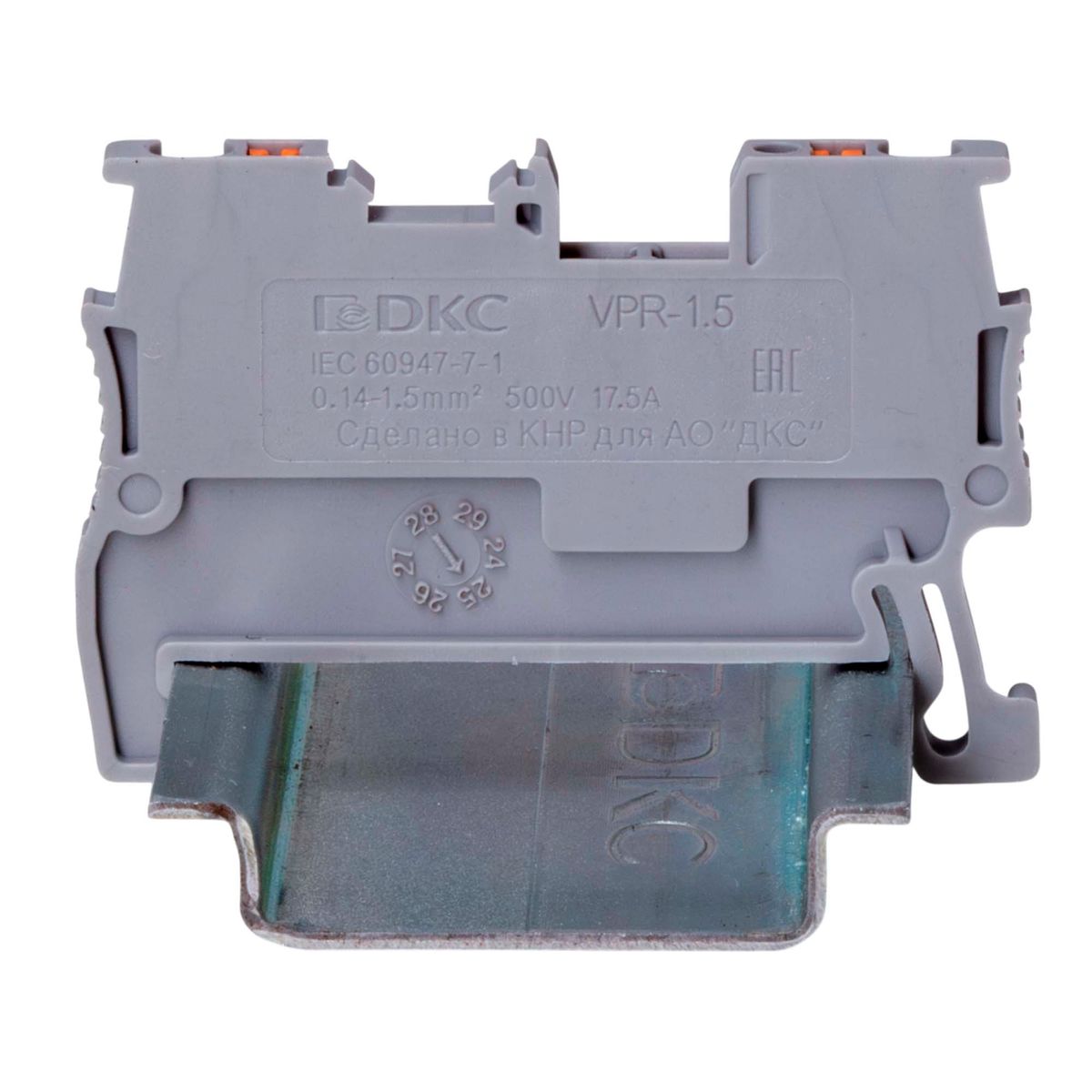 Клемма проходная  VPR-1.5-GY